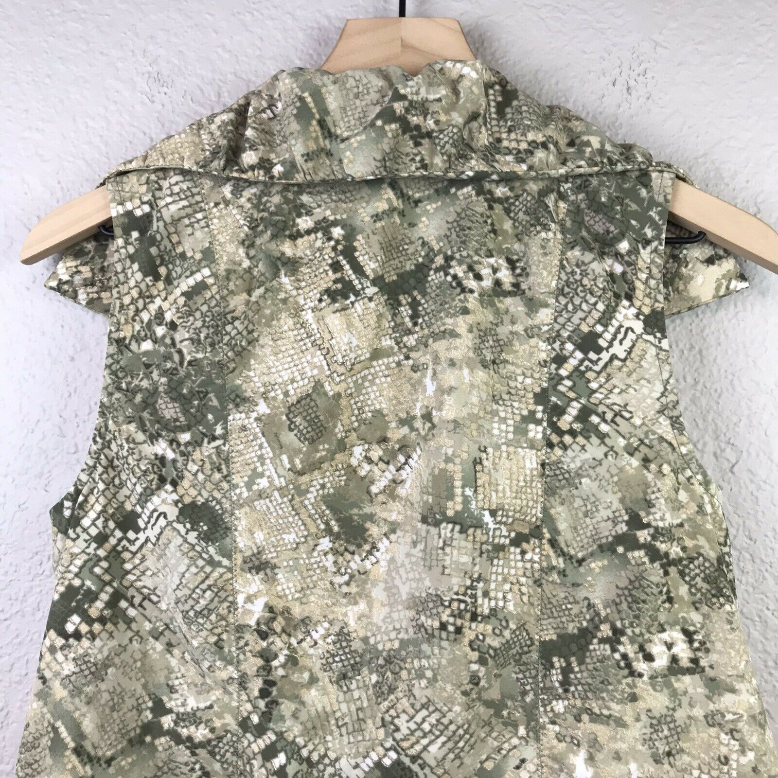 Metallic Shimmer Snakeskin Vest