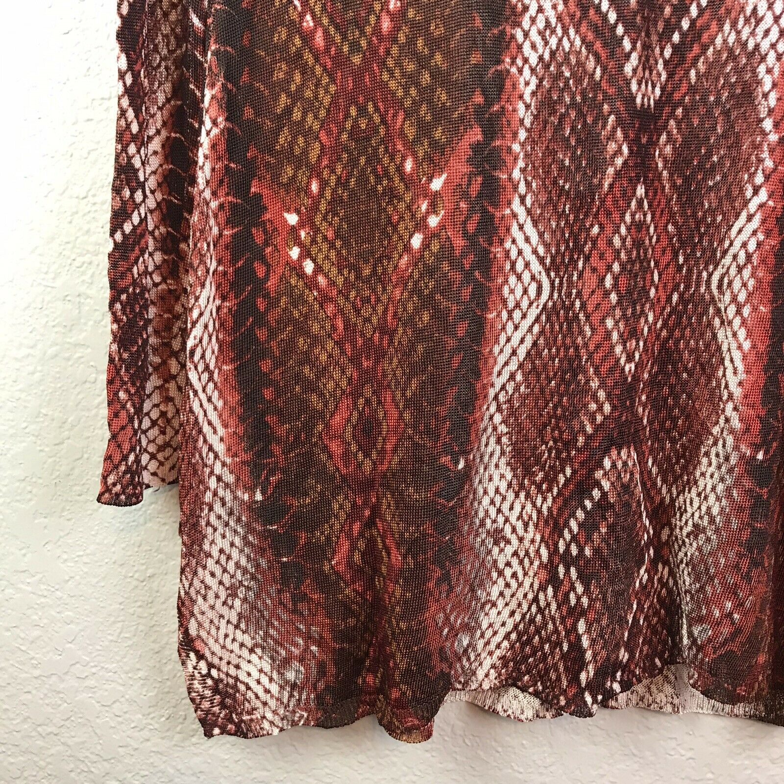 Snakeskin Print Embellished Tunic