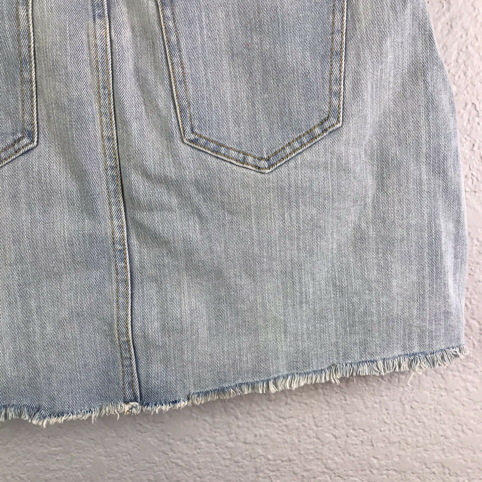 High-Rise Denim Mini Skirt