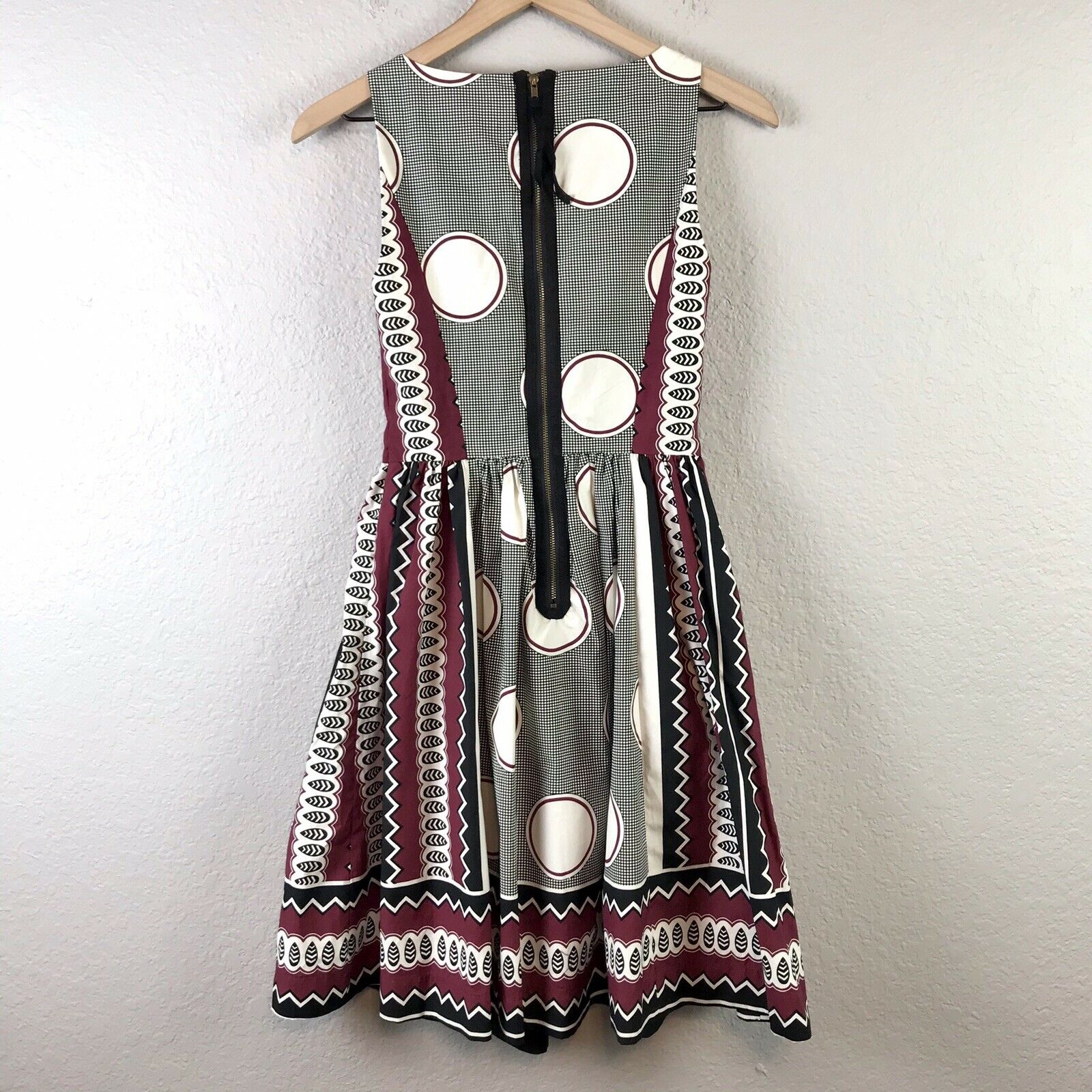 Geometric Print Fit & Flare Dress