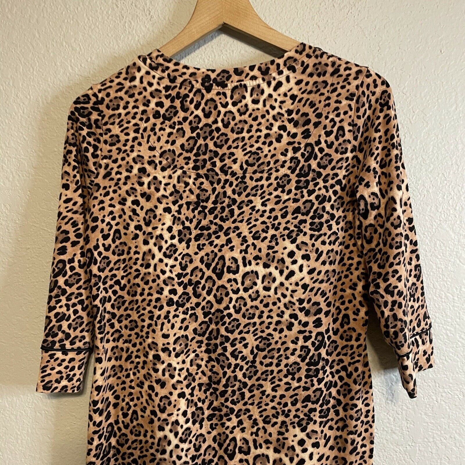 Leopard Pajama Shirt Dress