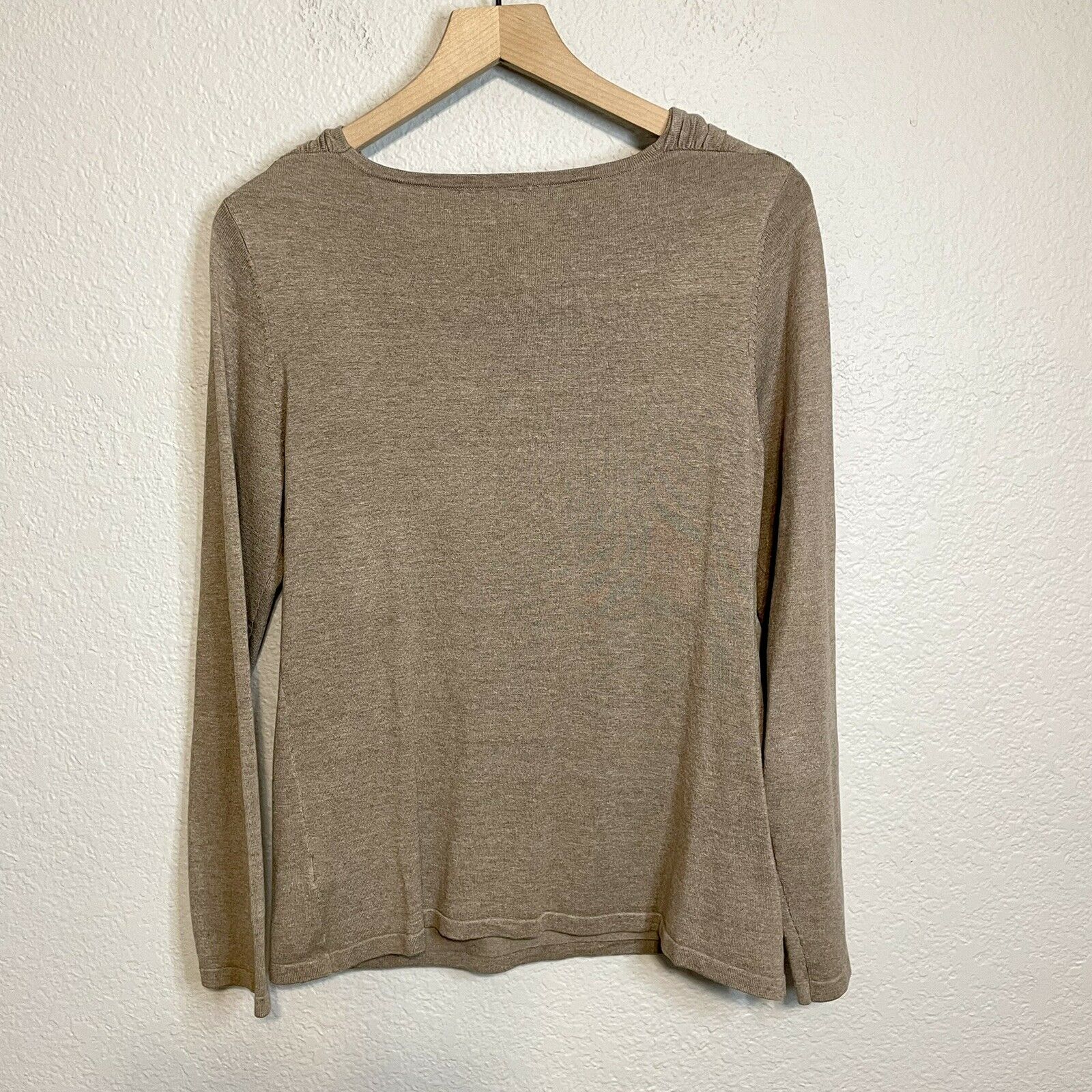 Silk Blend Draped Neck Sweater