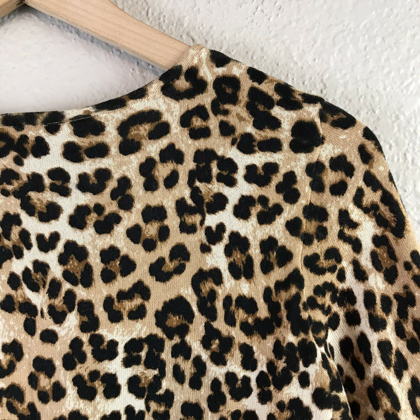 Leopard Print Short Sleeve Sweater