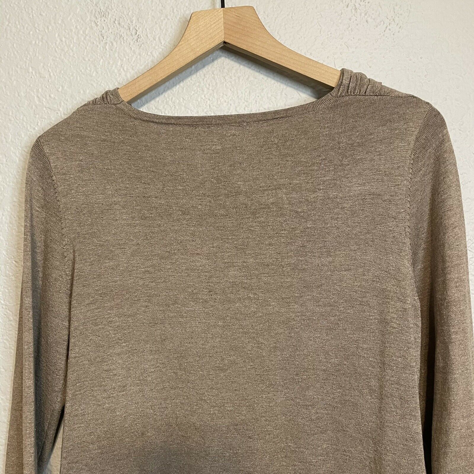 Silk Blend Draped Neck Sweater