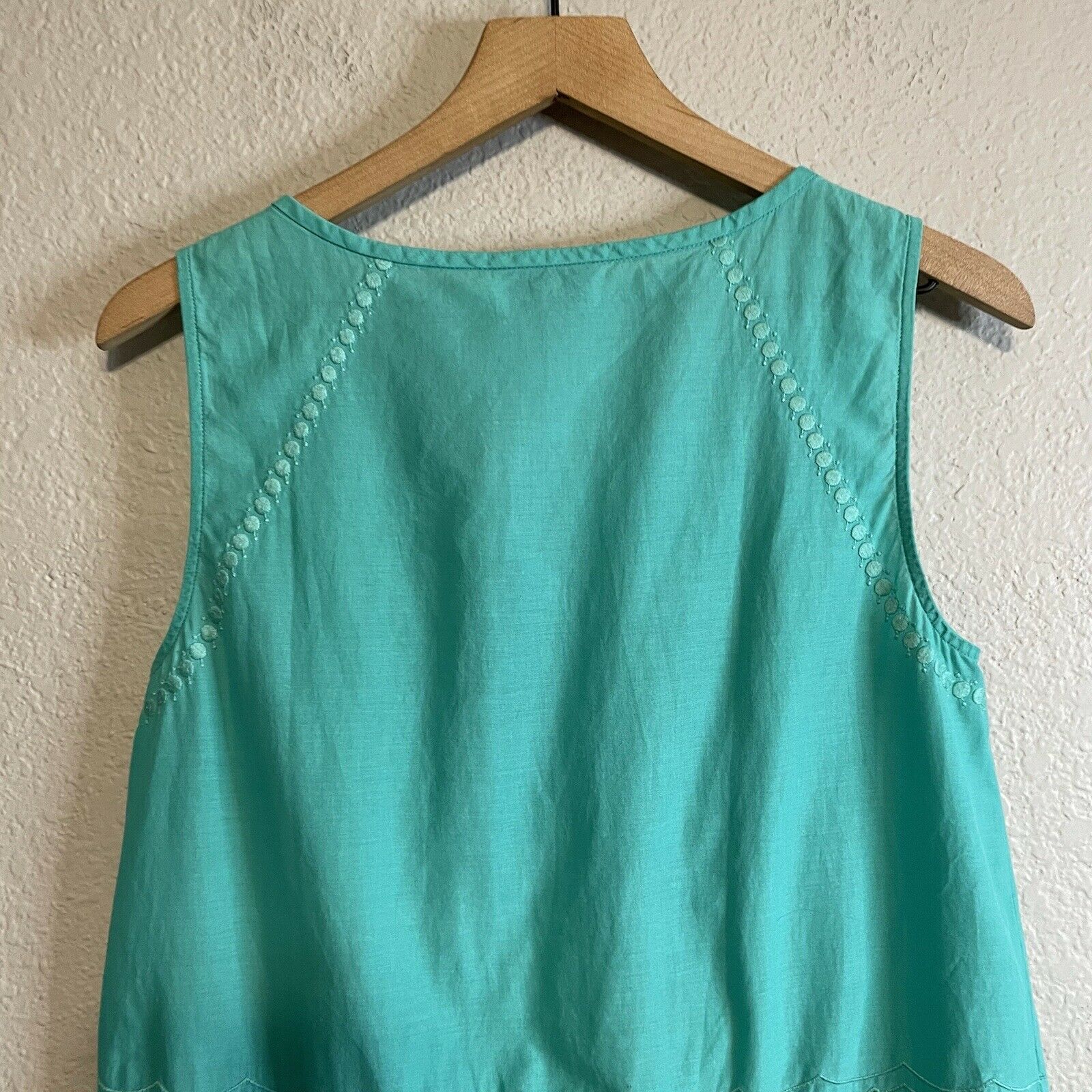 Fish Eyelet Sleeveless Top