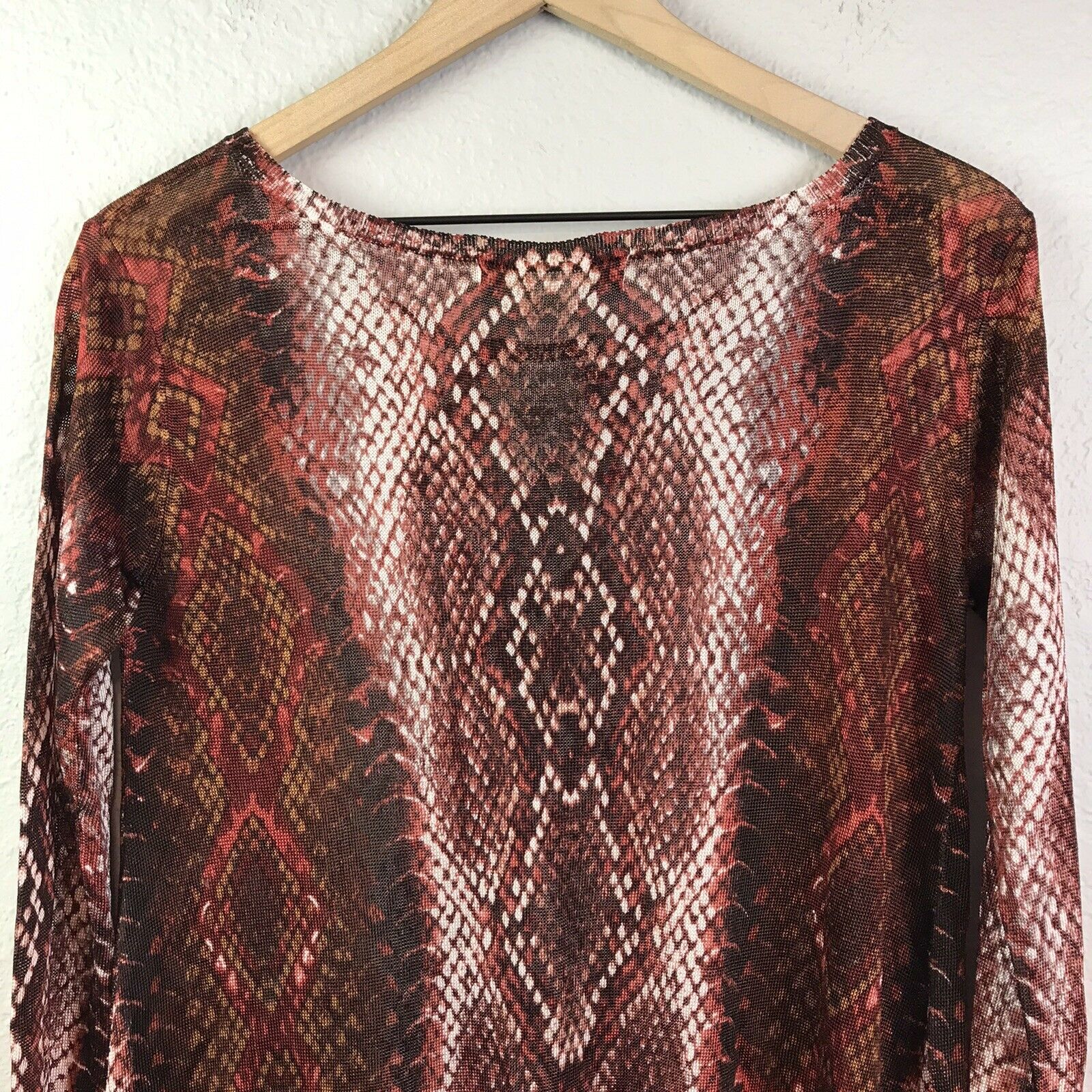 Snakeskin Print Embellished Tunic