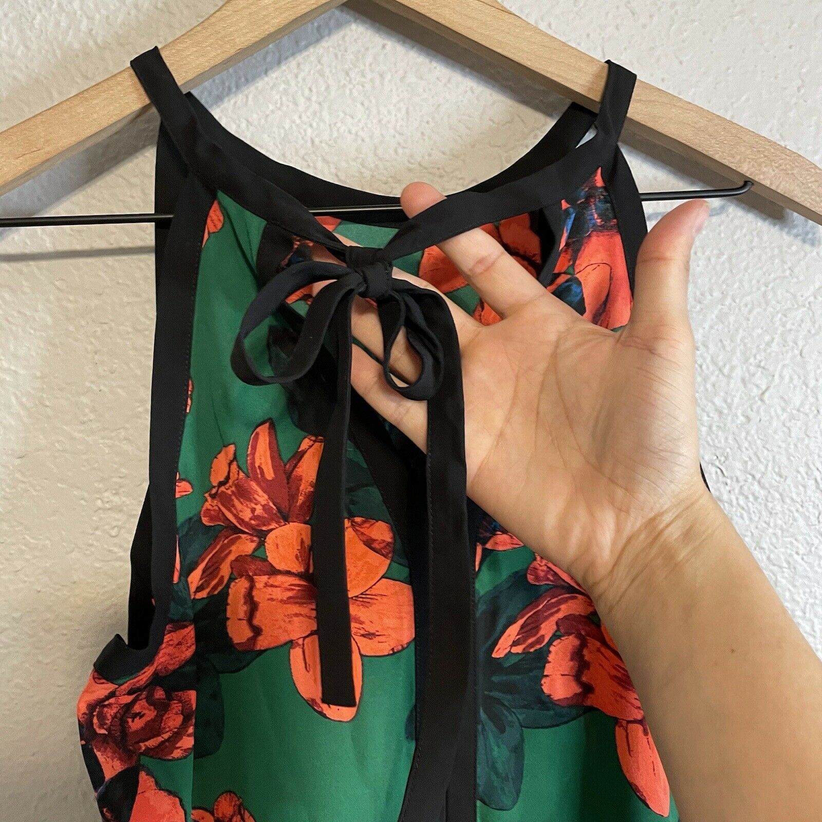 Floral Blouse Tie Back Top