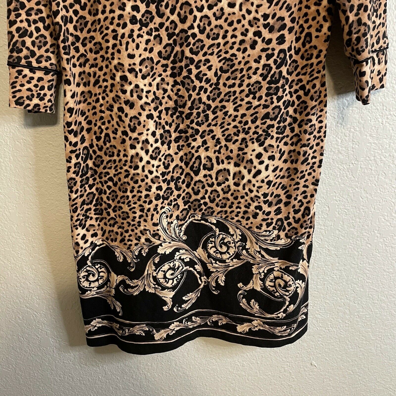 Leopard Pajama Shirt Dress