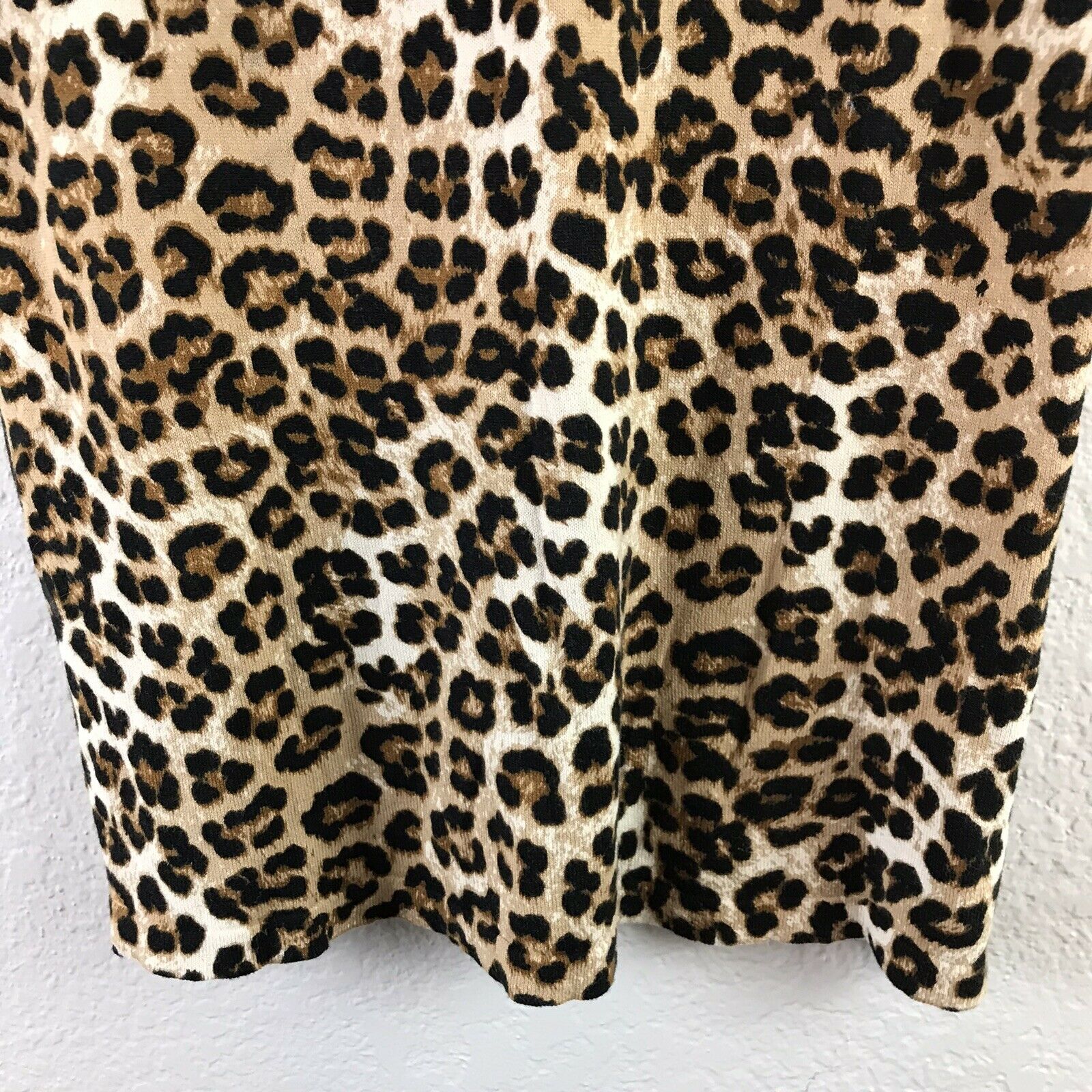 Leopard Print Short Sleeve Sweater