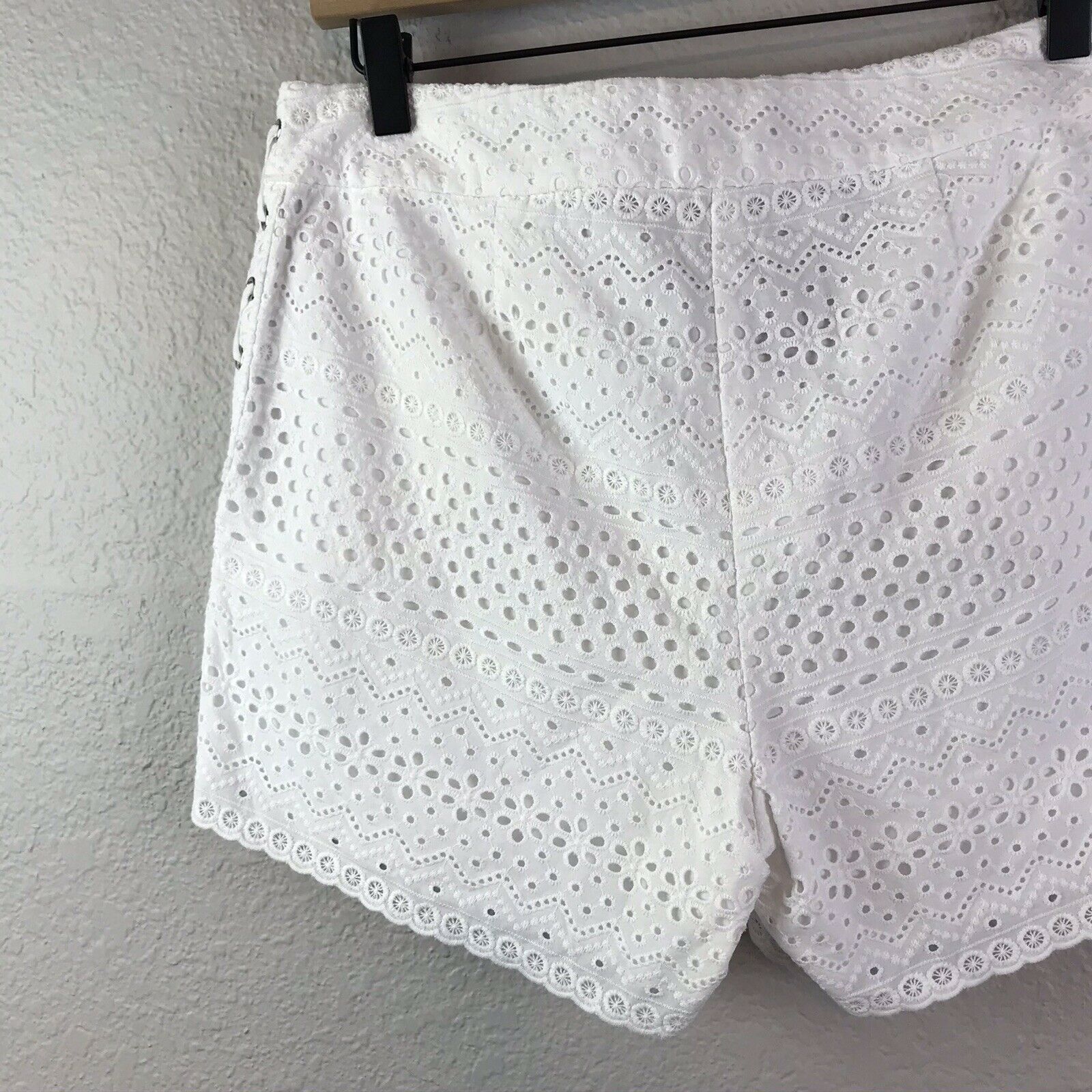 Lace Up Eyelet Shorts