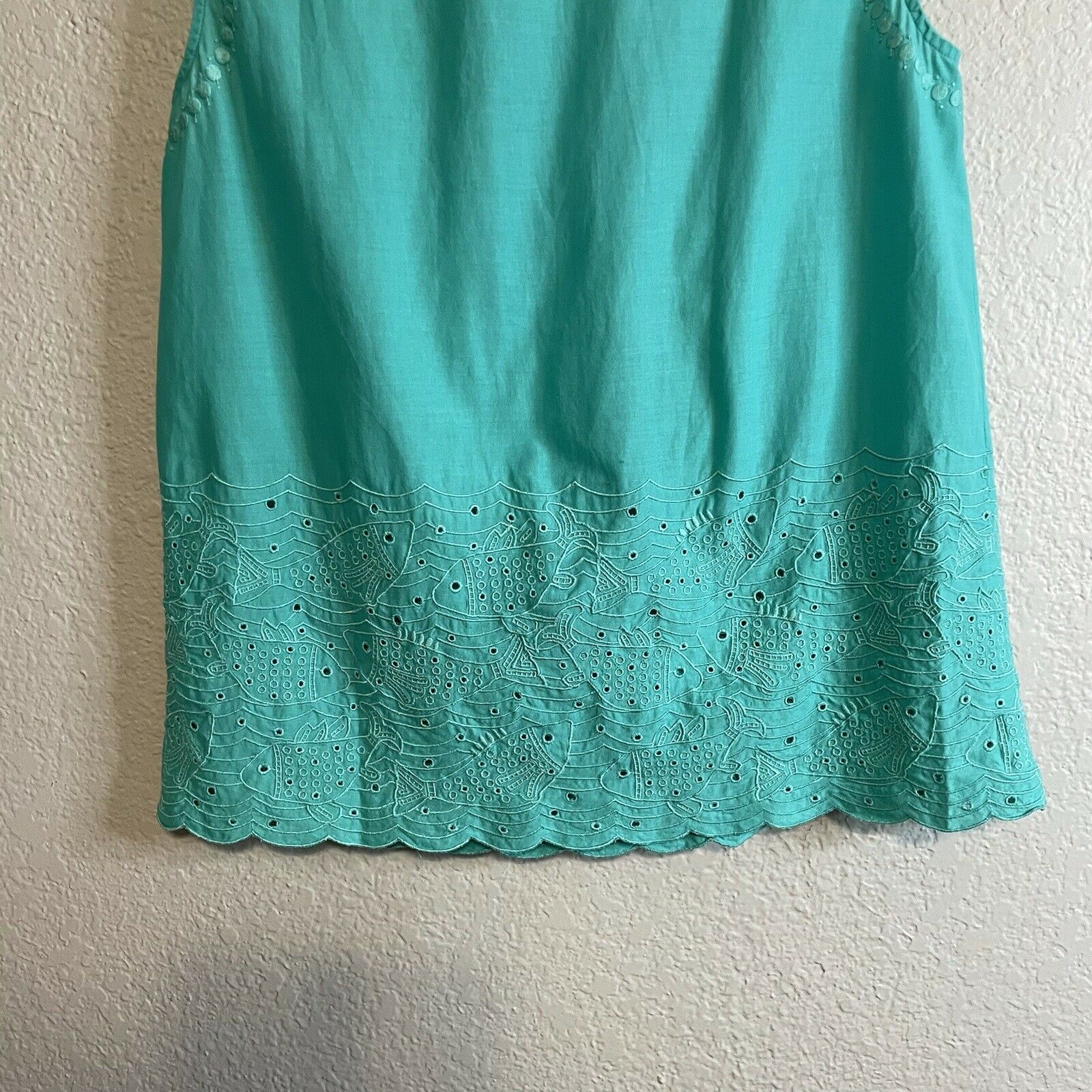 Fish Eyelet Sleeveless Top