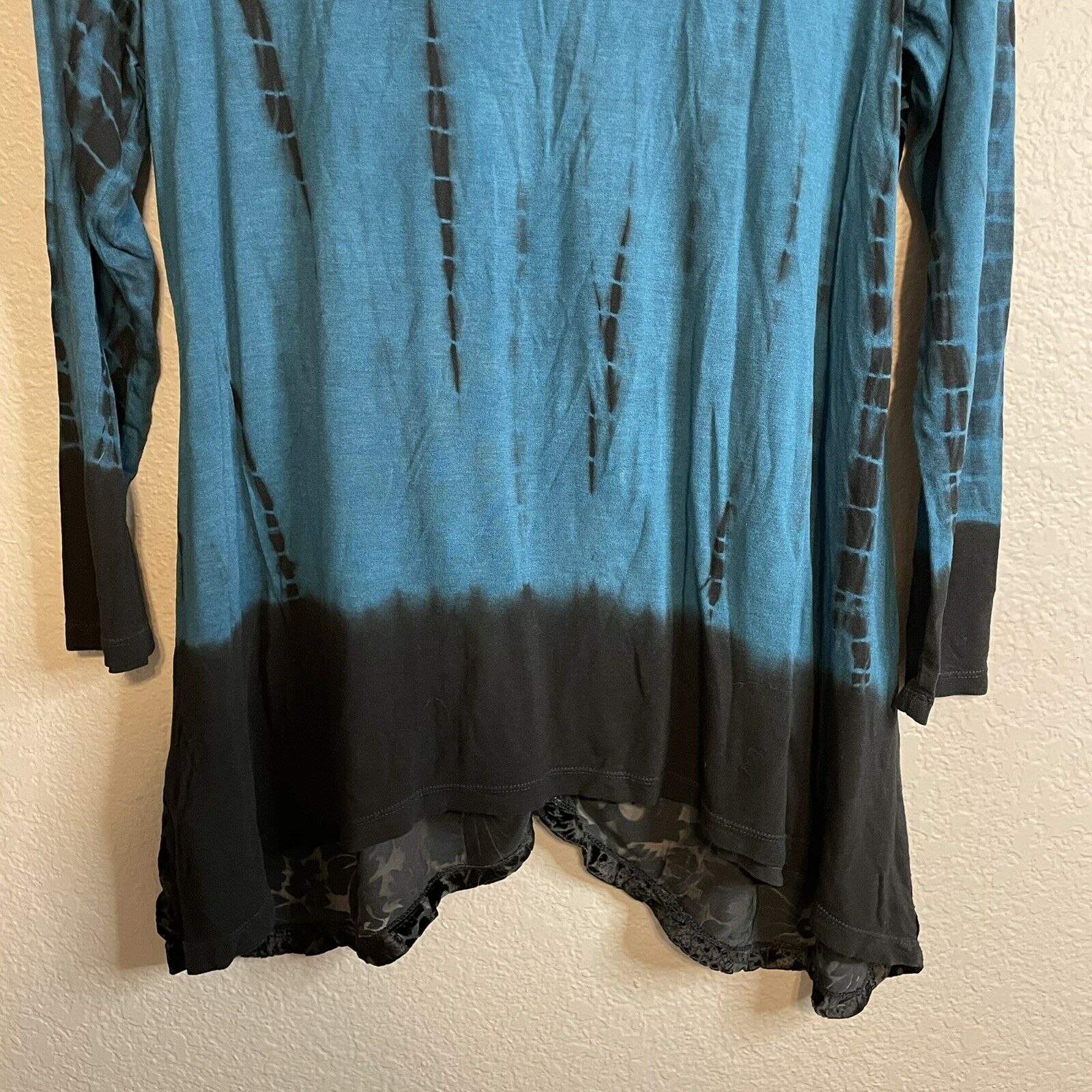 Tie Dye Velvet Front Top