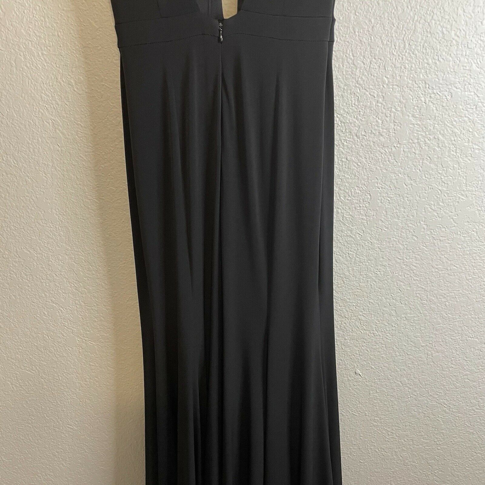 V-Neck Sheer Panel Maxi Formal Gown