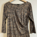 Ruched Side Faux Wrap Dress-3