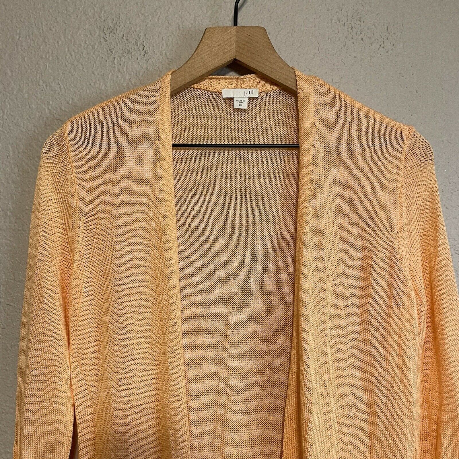 Linen Blend Open Knit Cardigan