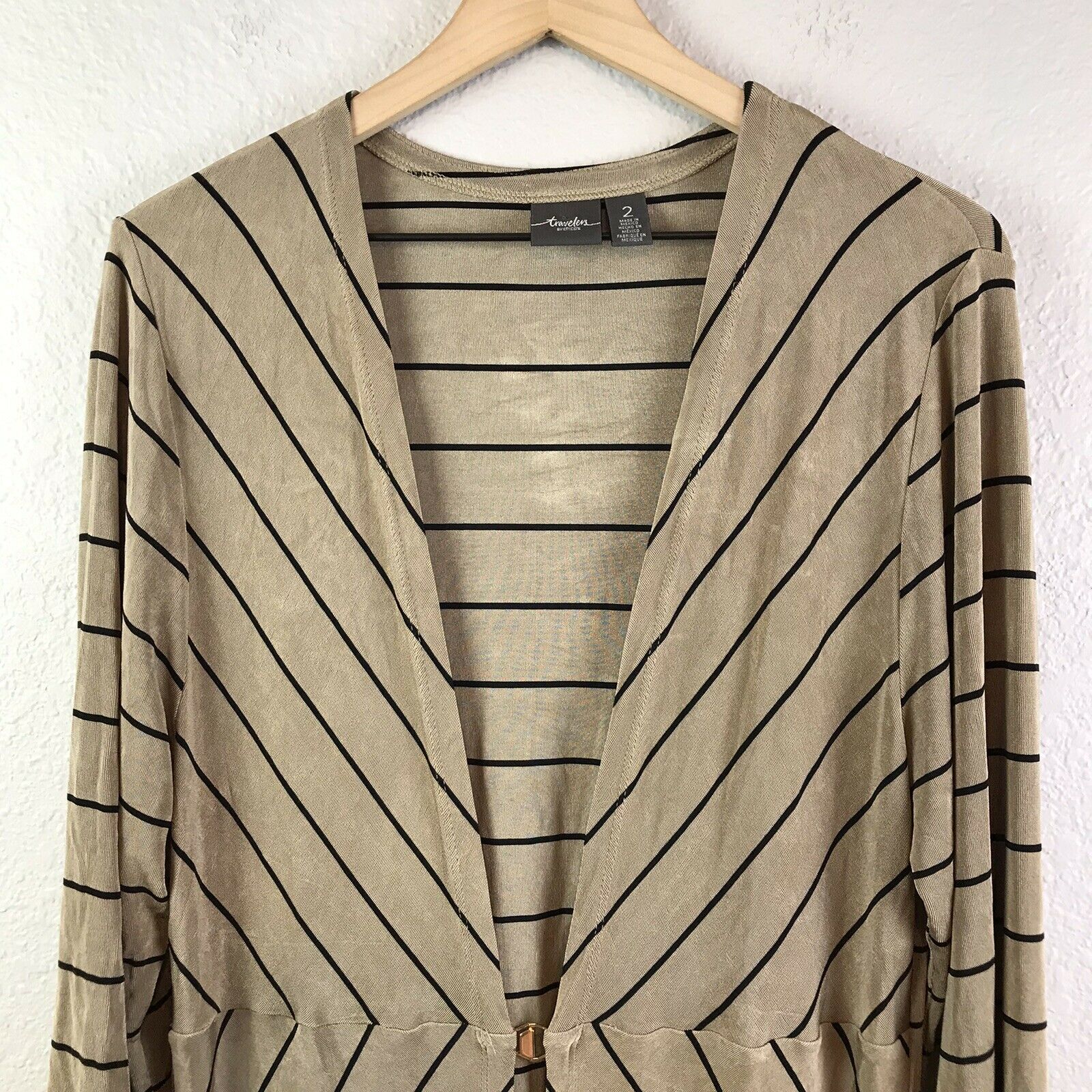 Clasp Front Mid-Length Cardigan