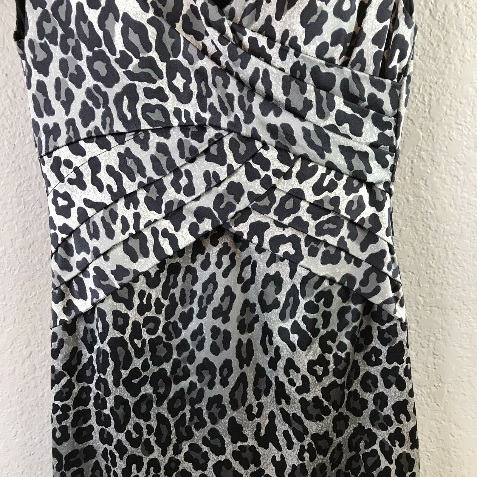 Leopard Print Satin Dress