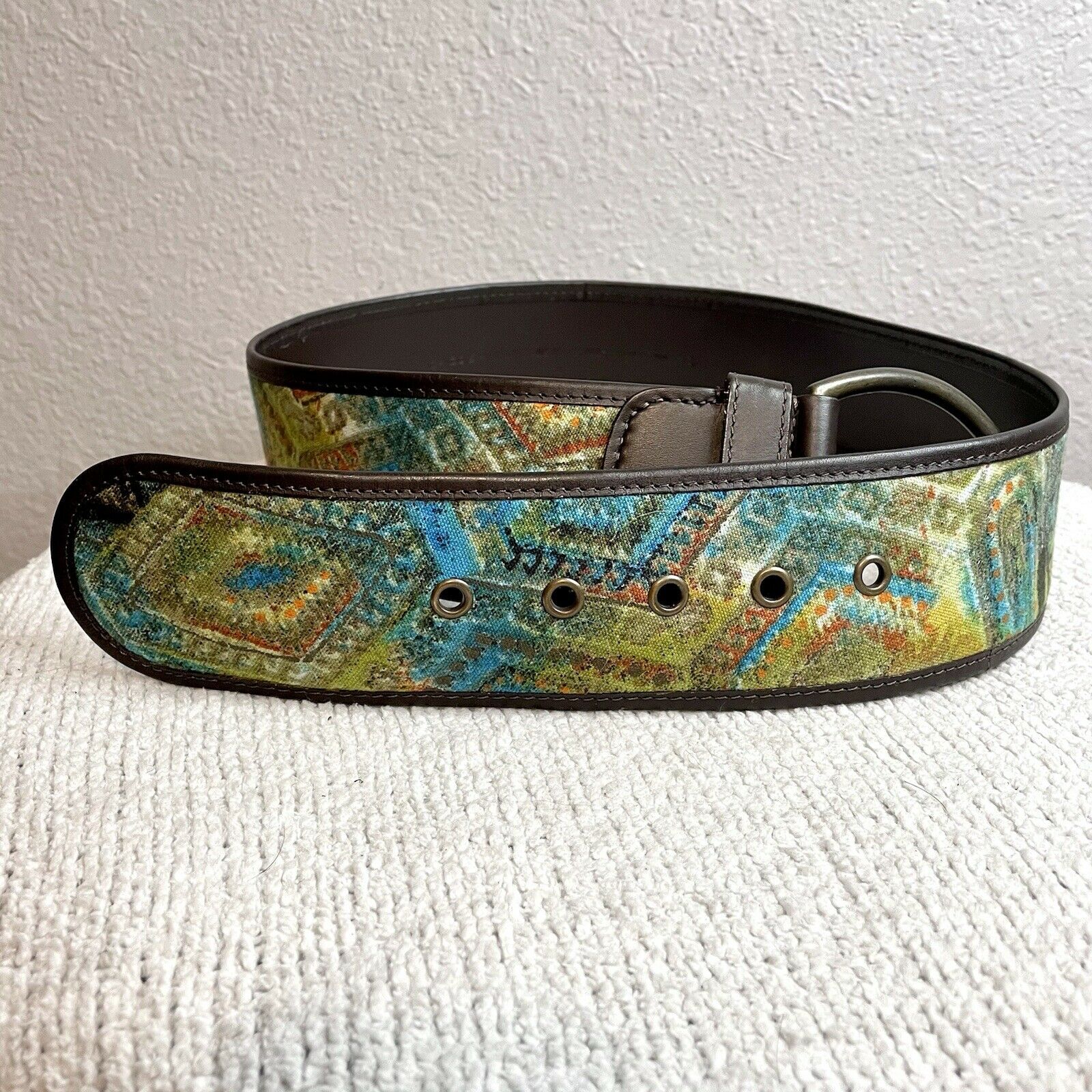 Faux Leather Fabric Belt