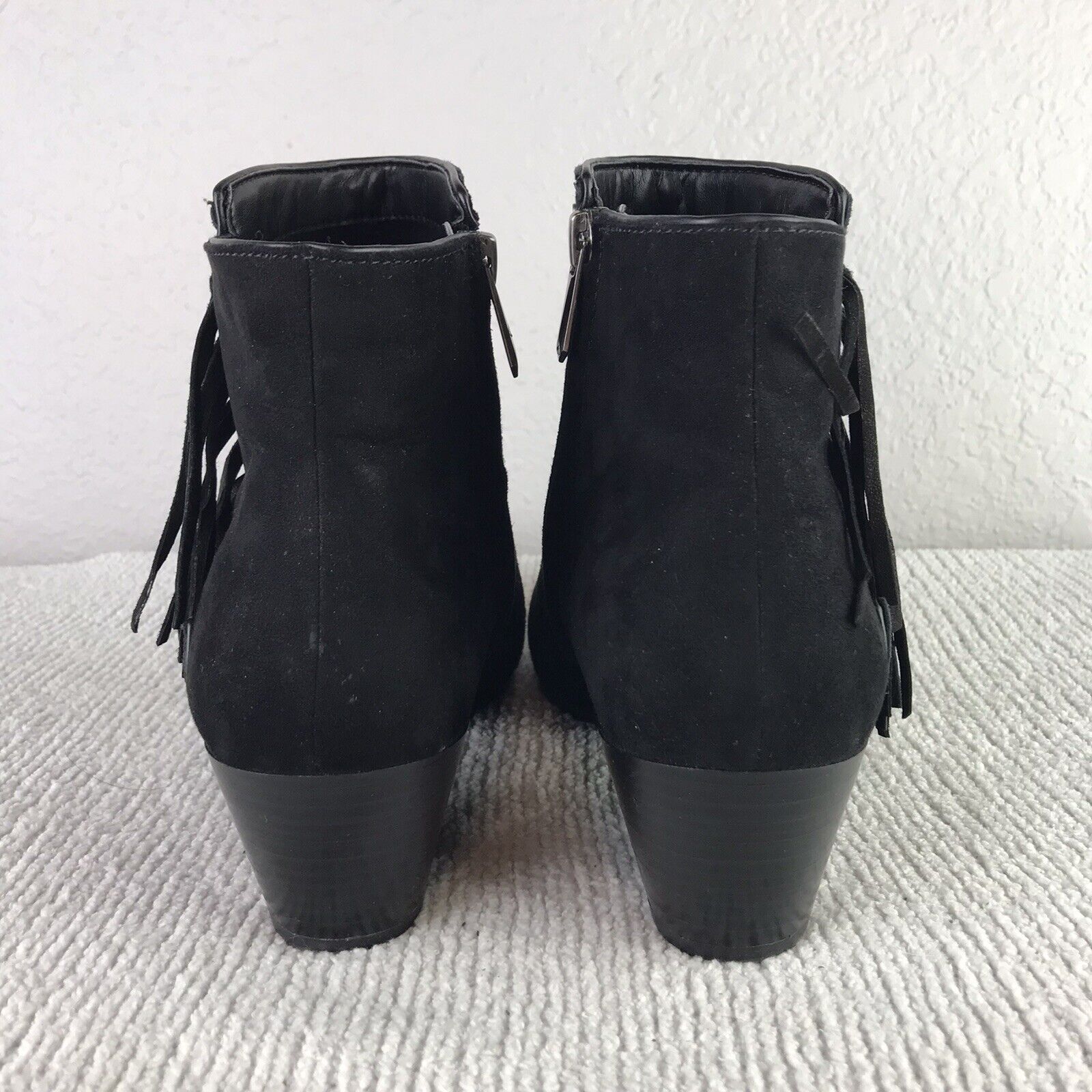 Suede Fringe Bootie