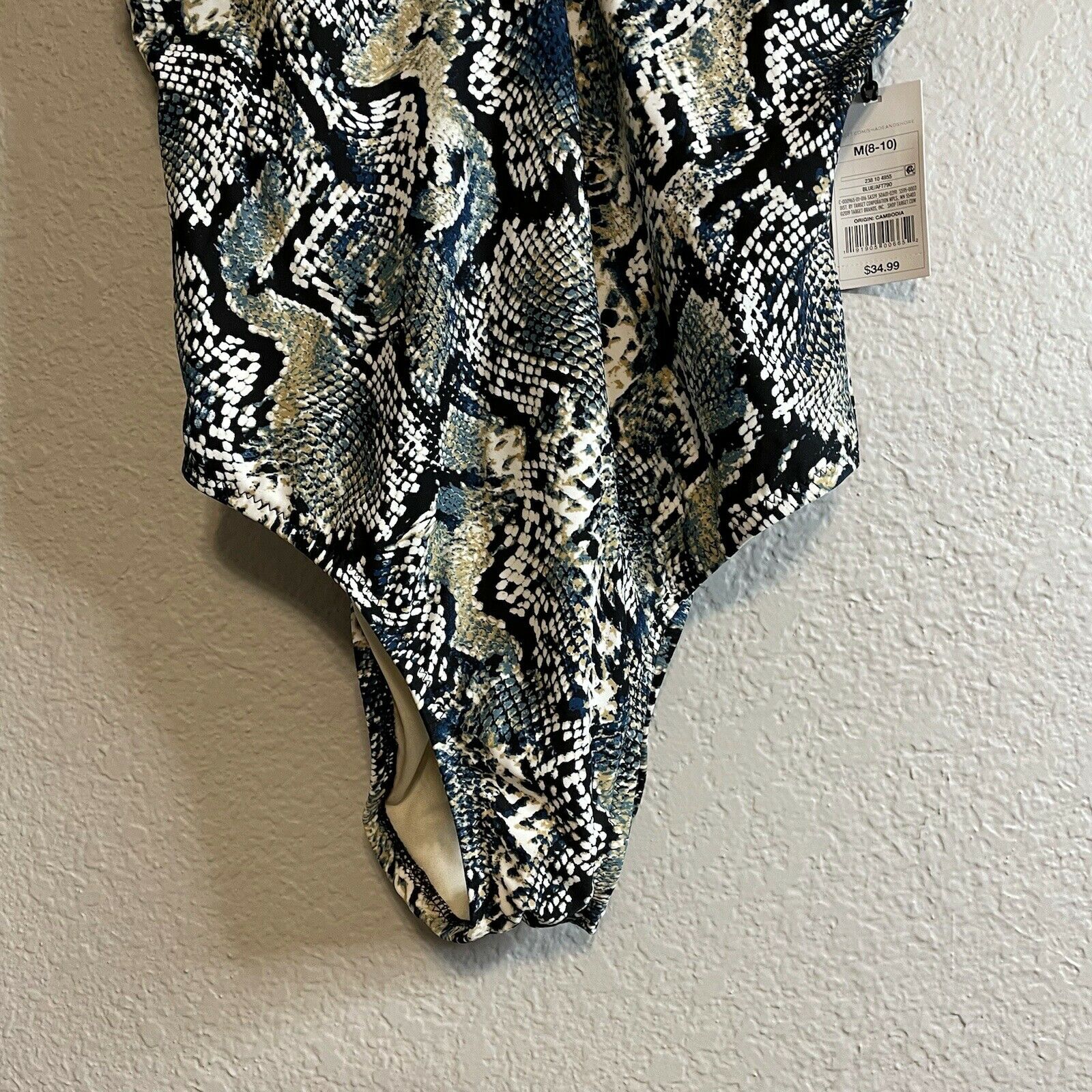 Snakeskin Print One Piece Swimsuit