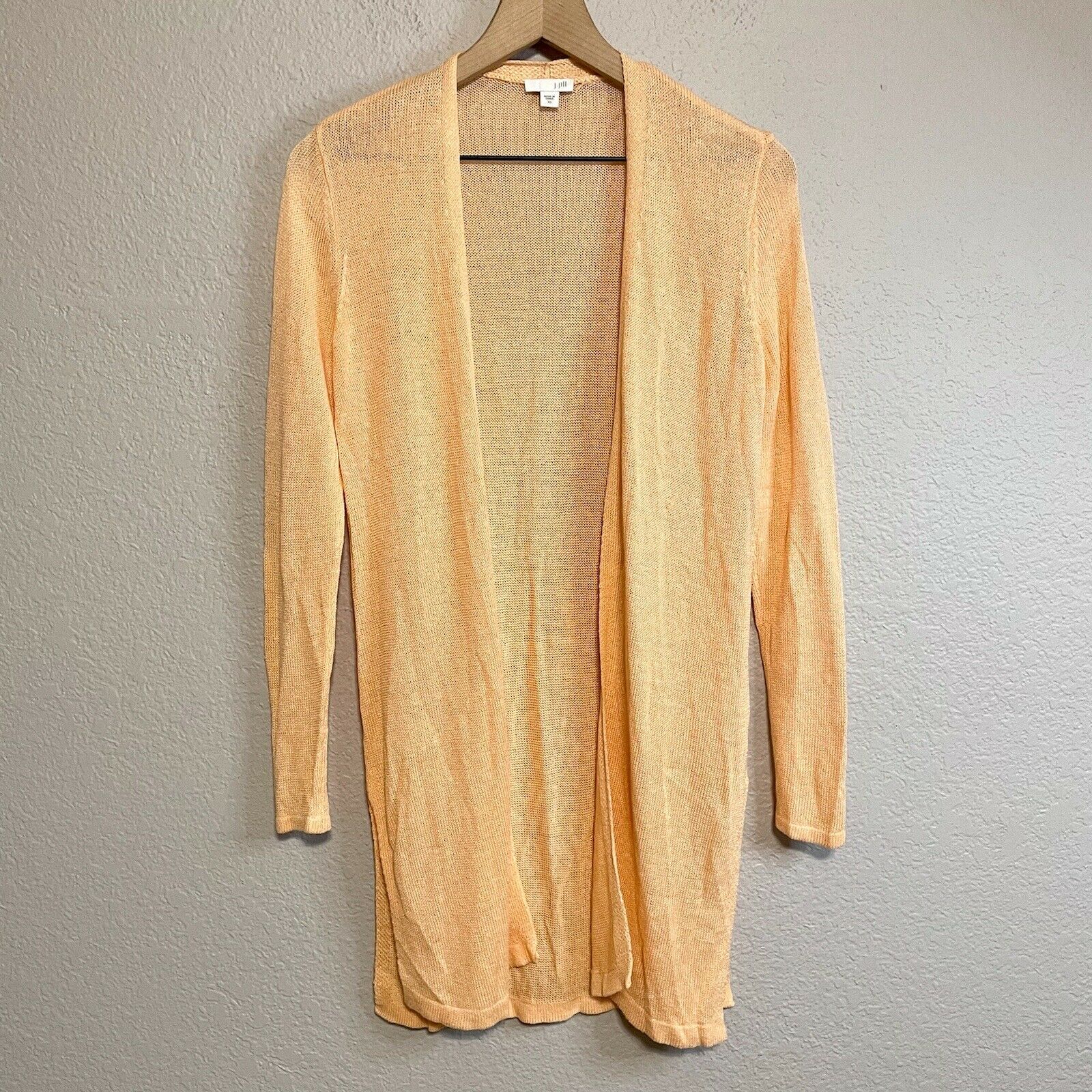 Linen Blend Open Knit Cardigan