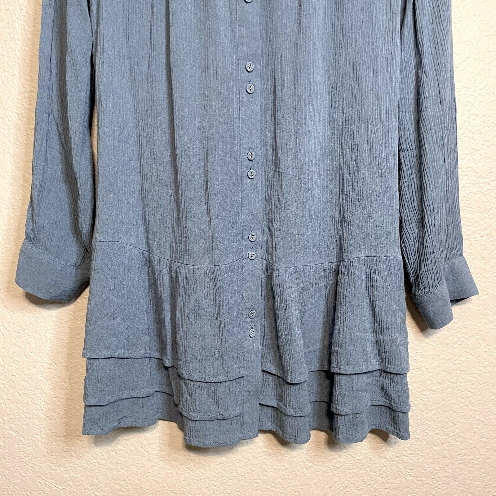 Crepe Button Down Tunic