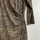 Ruched Side Faux Wrap Dress-5