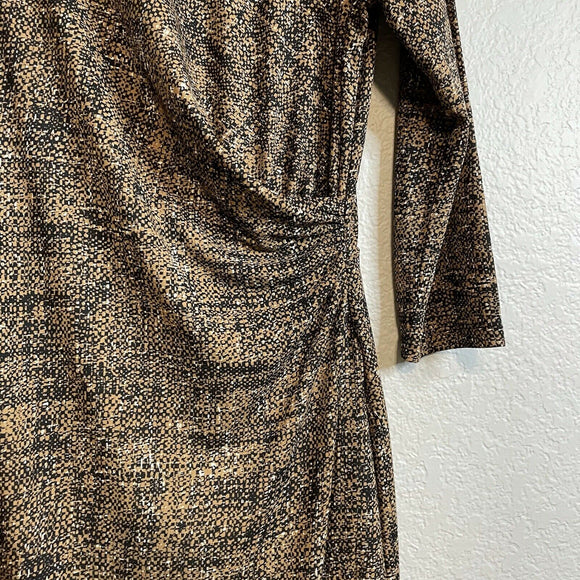 Ruched Side Faux Wrap Dress