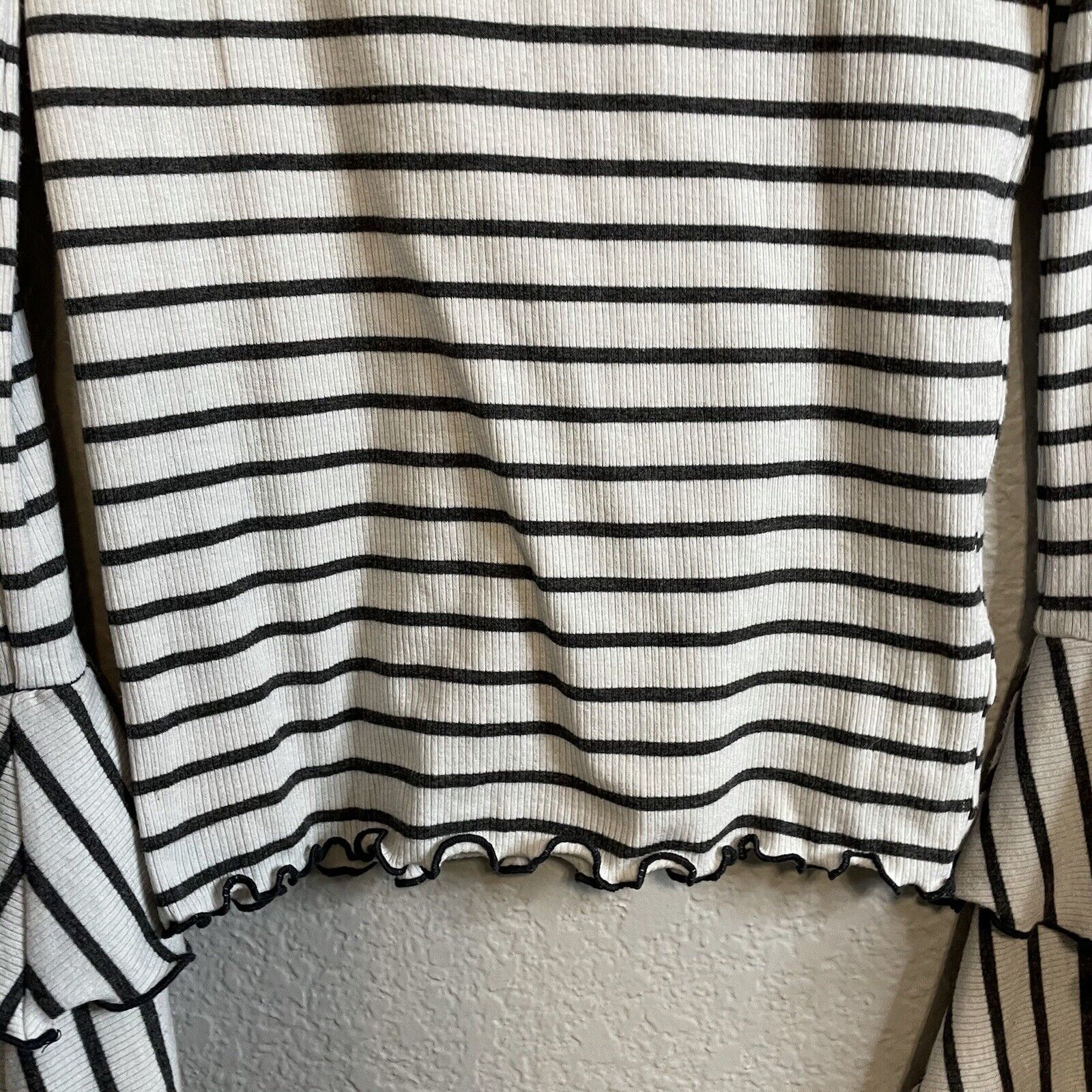 Striped Bell Sleeve Top