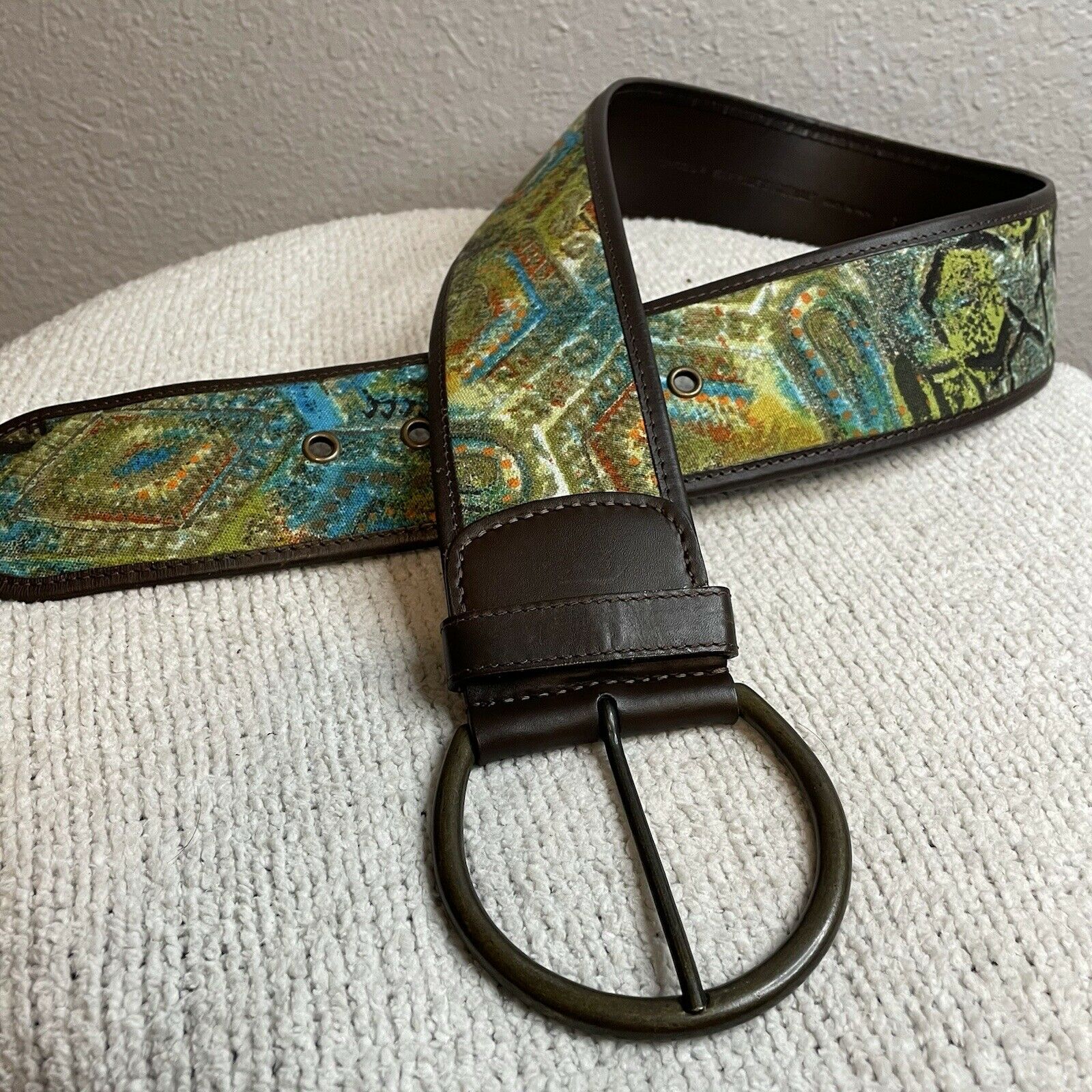 Faux Leather Fabric Belt