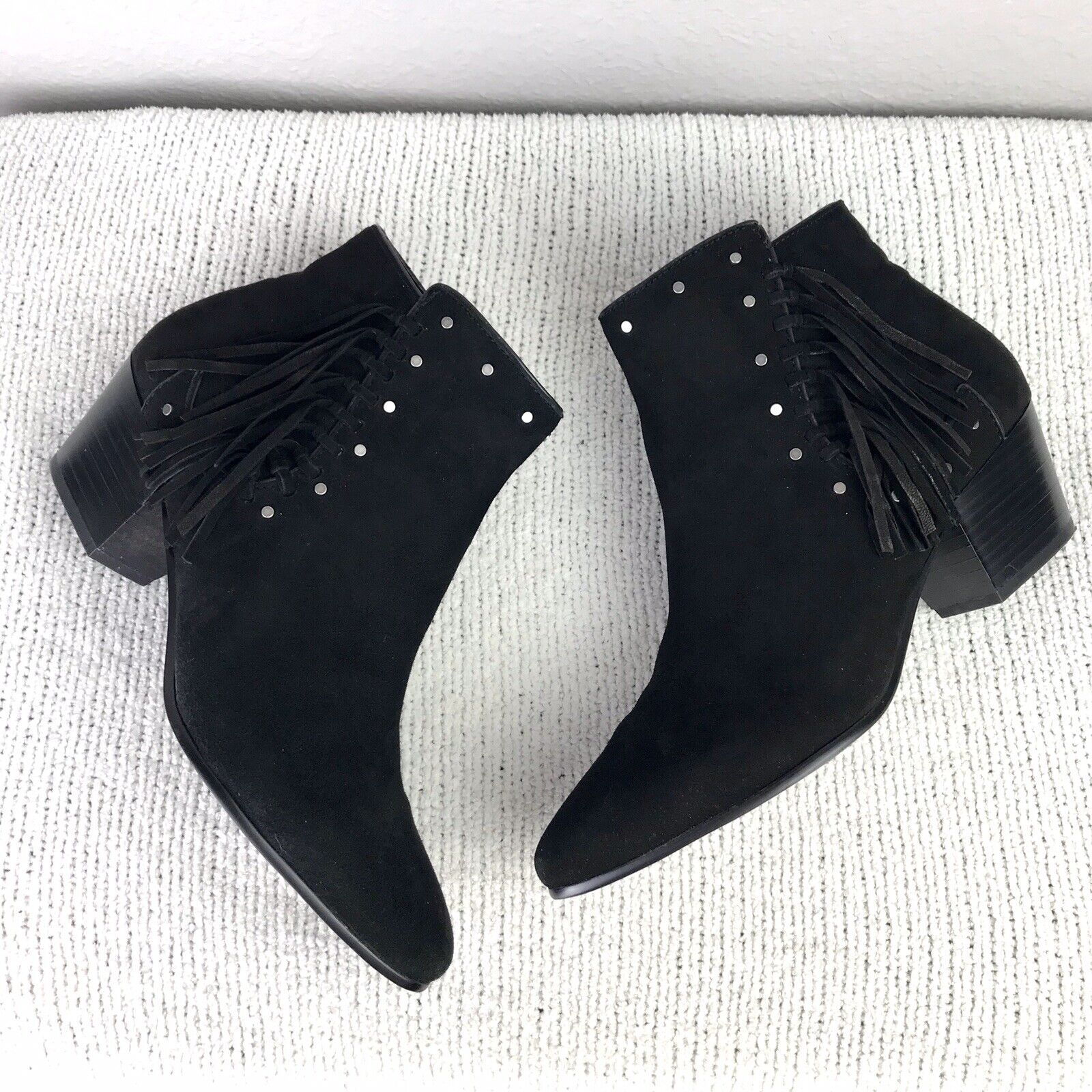 Suede Fringe Bootie