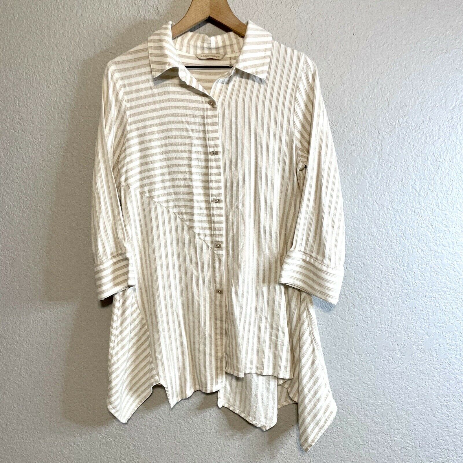 Striped Button Up Tunic