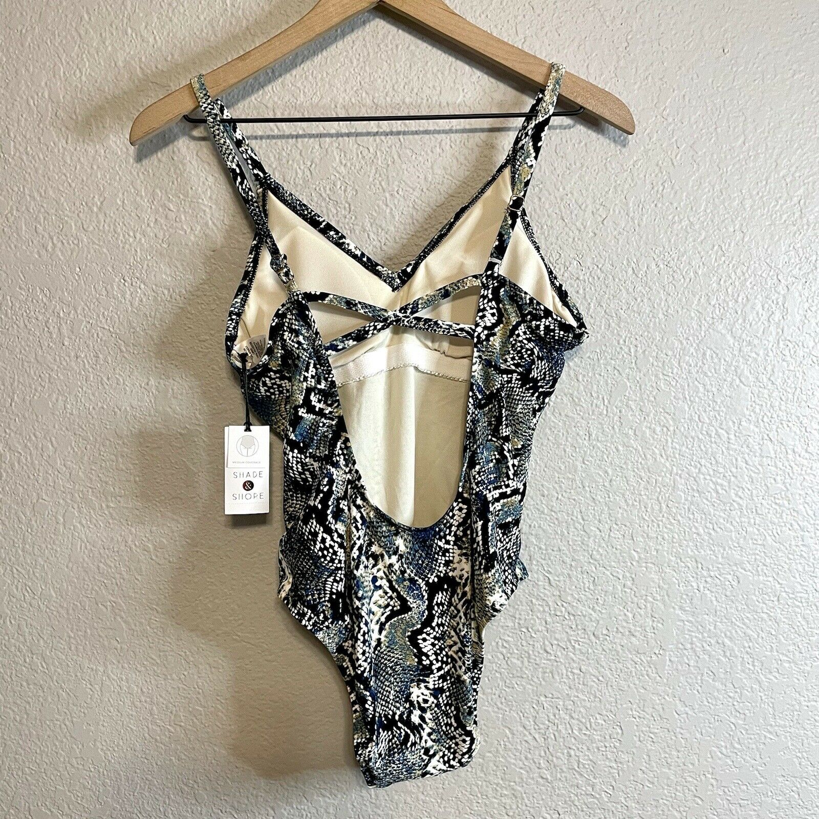 Snakeskin Print One Piece Swimsuit