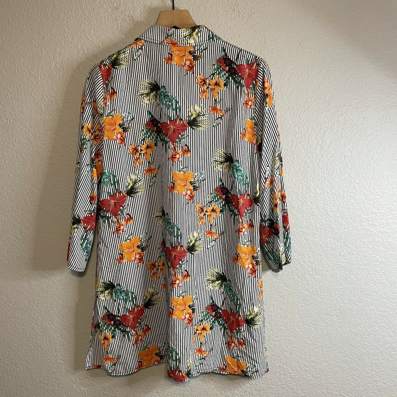 Tropical Floral Button Down Tunic