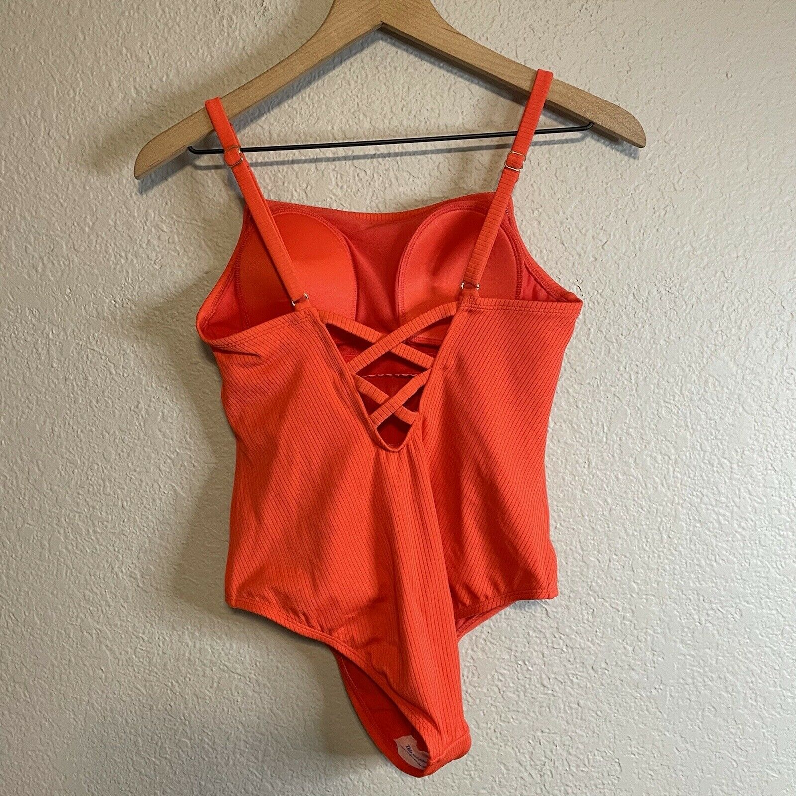 Ribbed Criss Cross One Piece Swimsuit