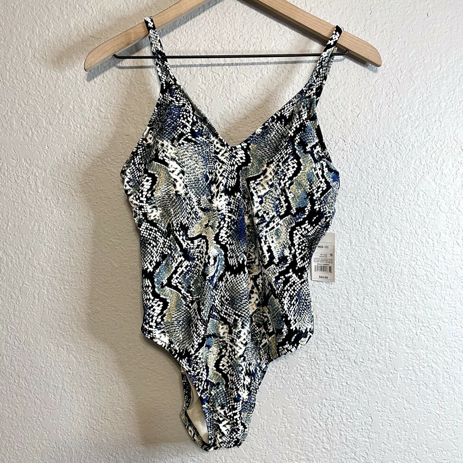 Snakeskin Print One Piece Swimsuit