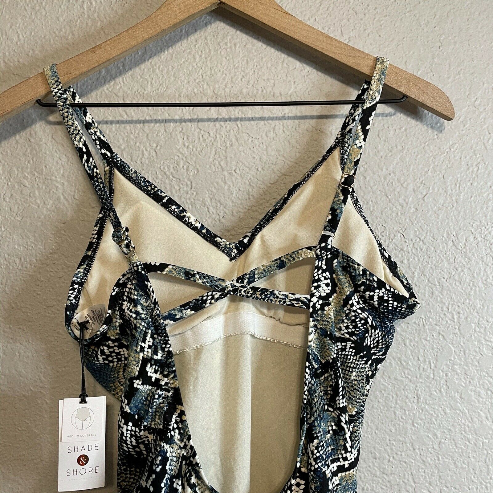 Snakeskin Print One Piece Swimsuit