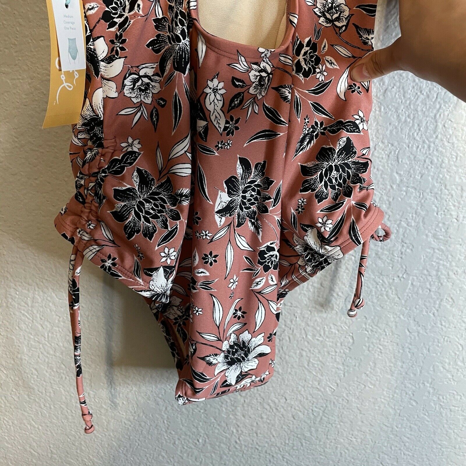 Floral Print One Piece Swim Suit