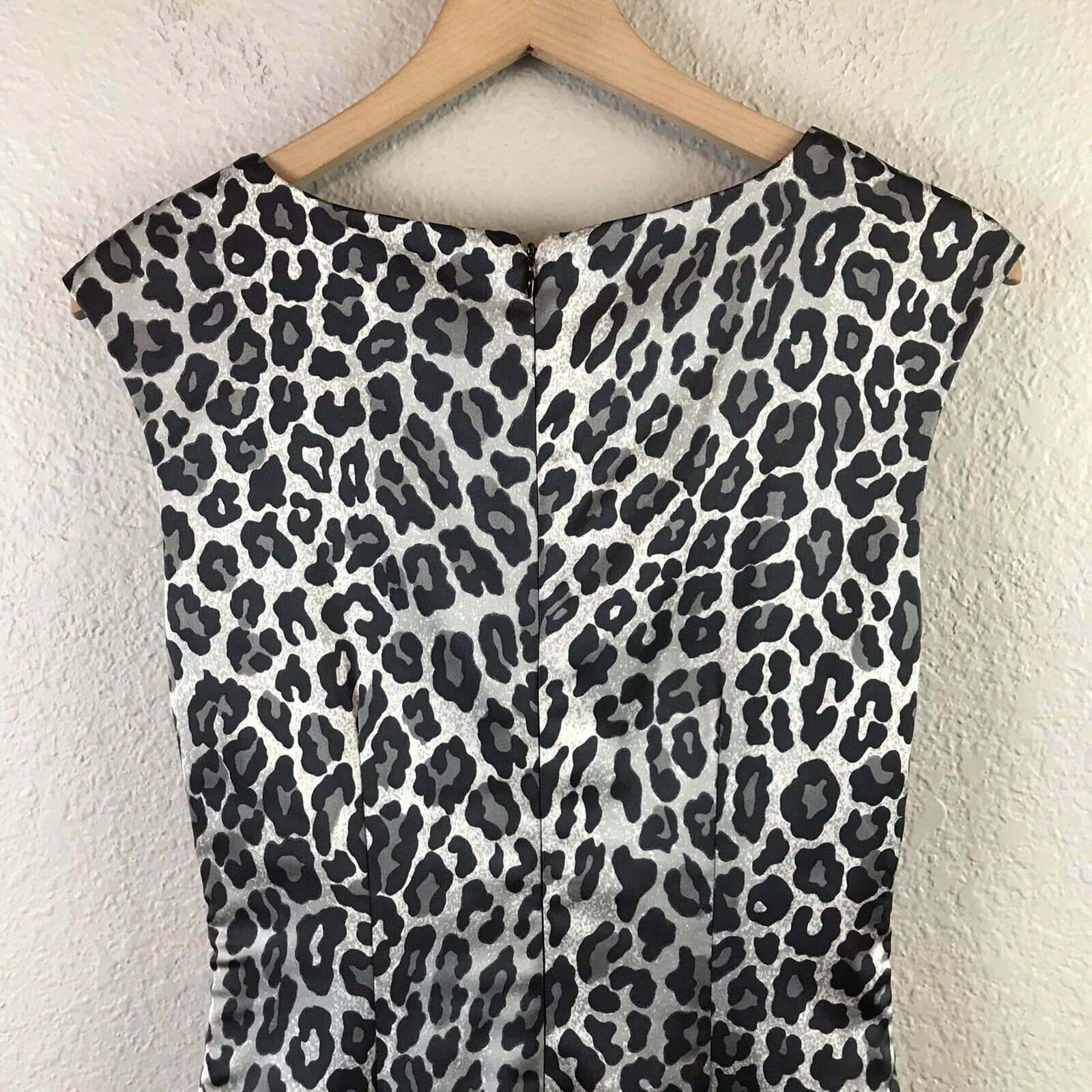 Leopard Print Satin Dress