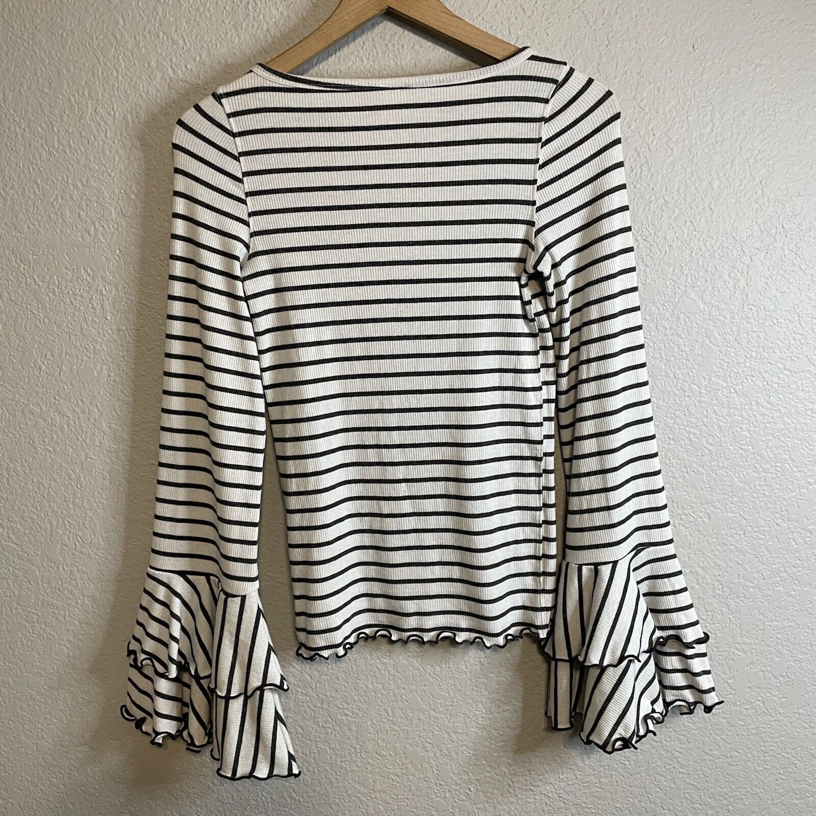 Striped Bell Sleeve Top