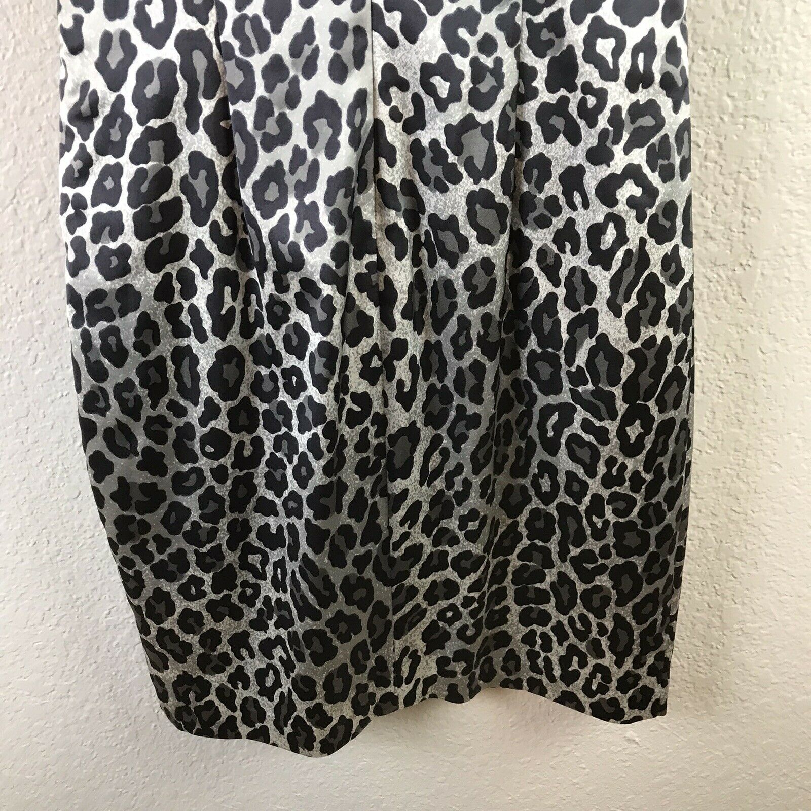 Leopard Print Satin Dress