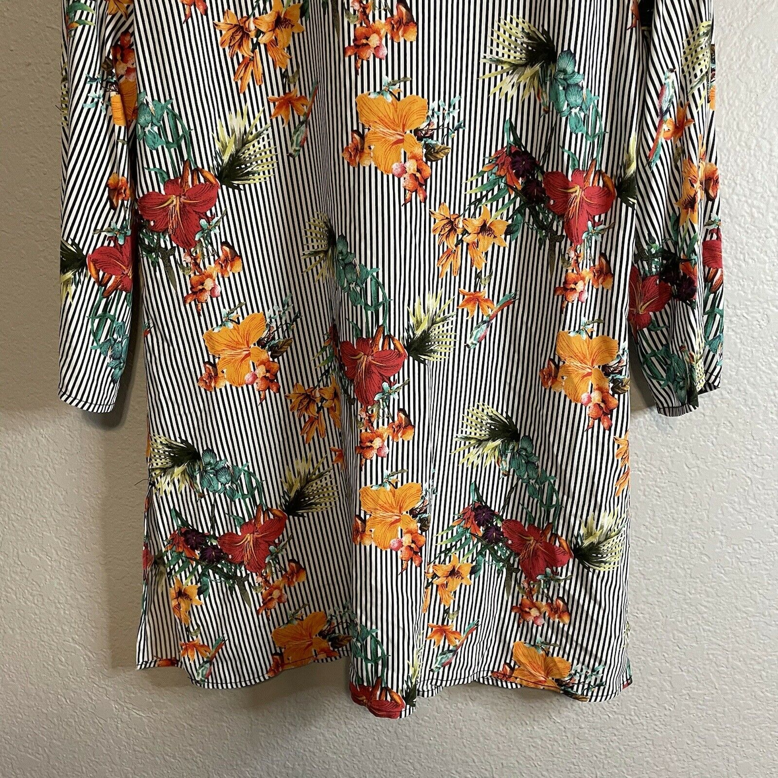 Tropical Floral Button Down Tunic