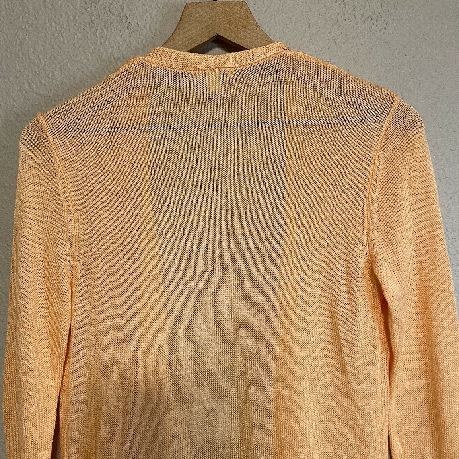 Linen Blend Open Knit Cardigan