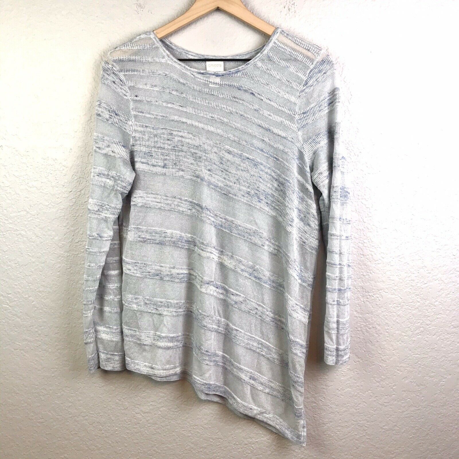 Striped Sheer Panel Sweater