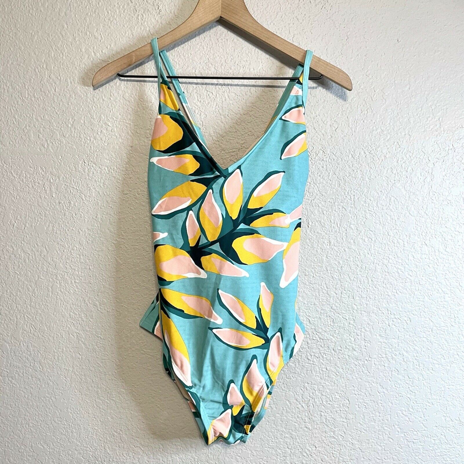 Leaf Print One Piece Swimsuit