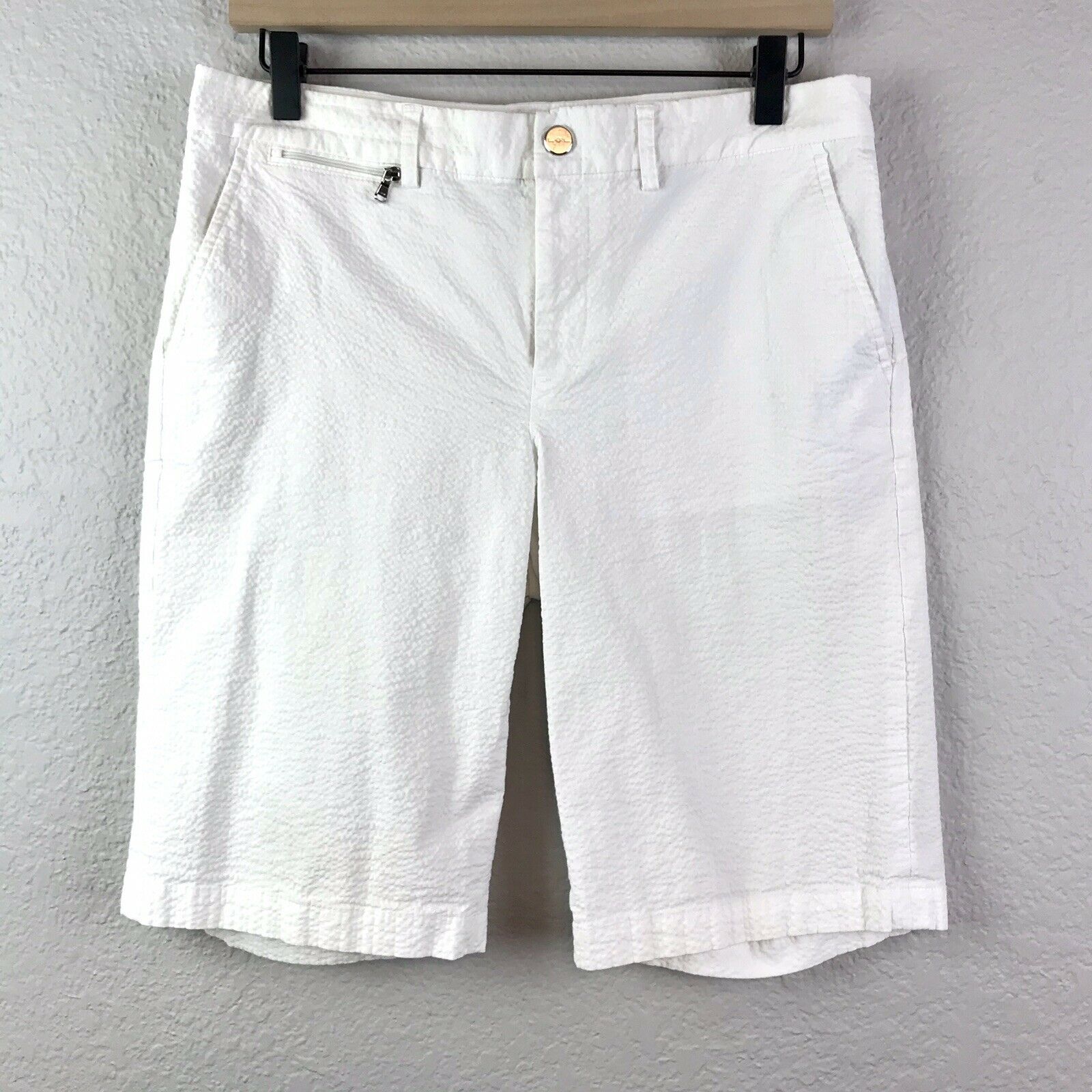 Textured Bermuda Shorts