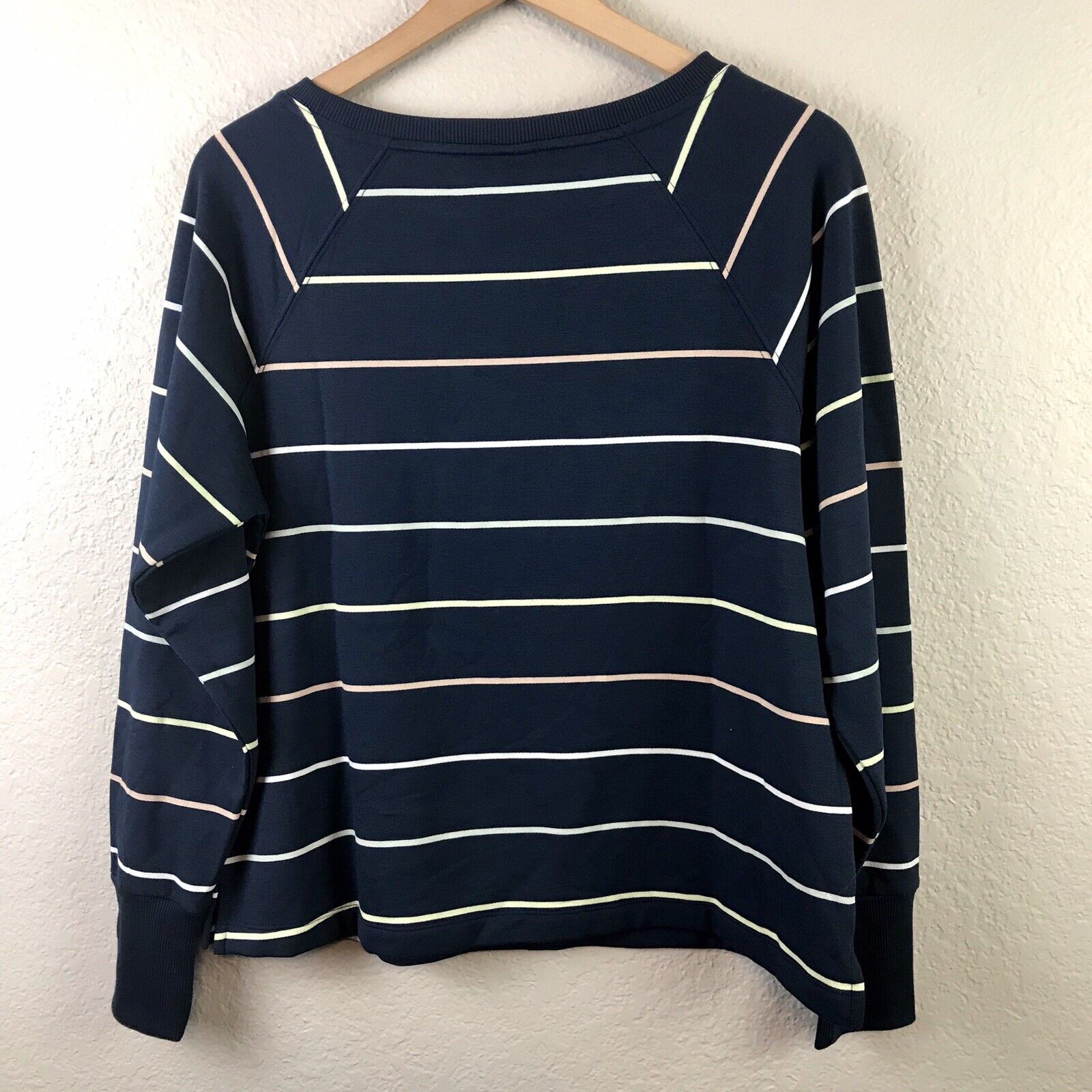 Fleece Lined Striped Sweatshirt