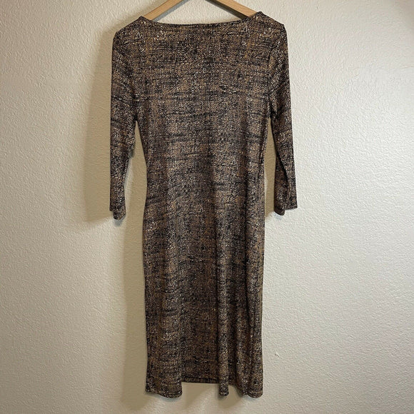 Ruched Side Faux Wrap Dress