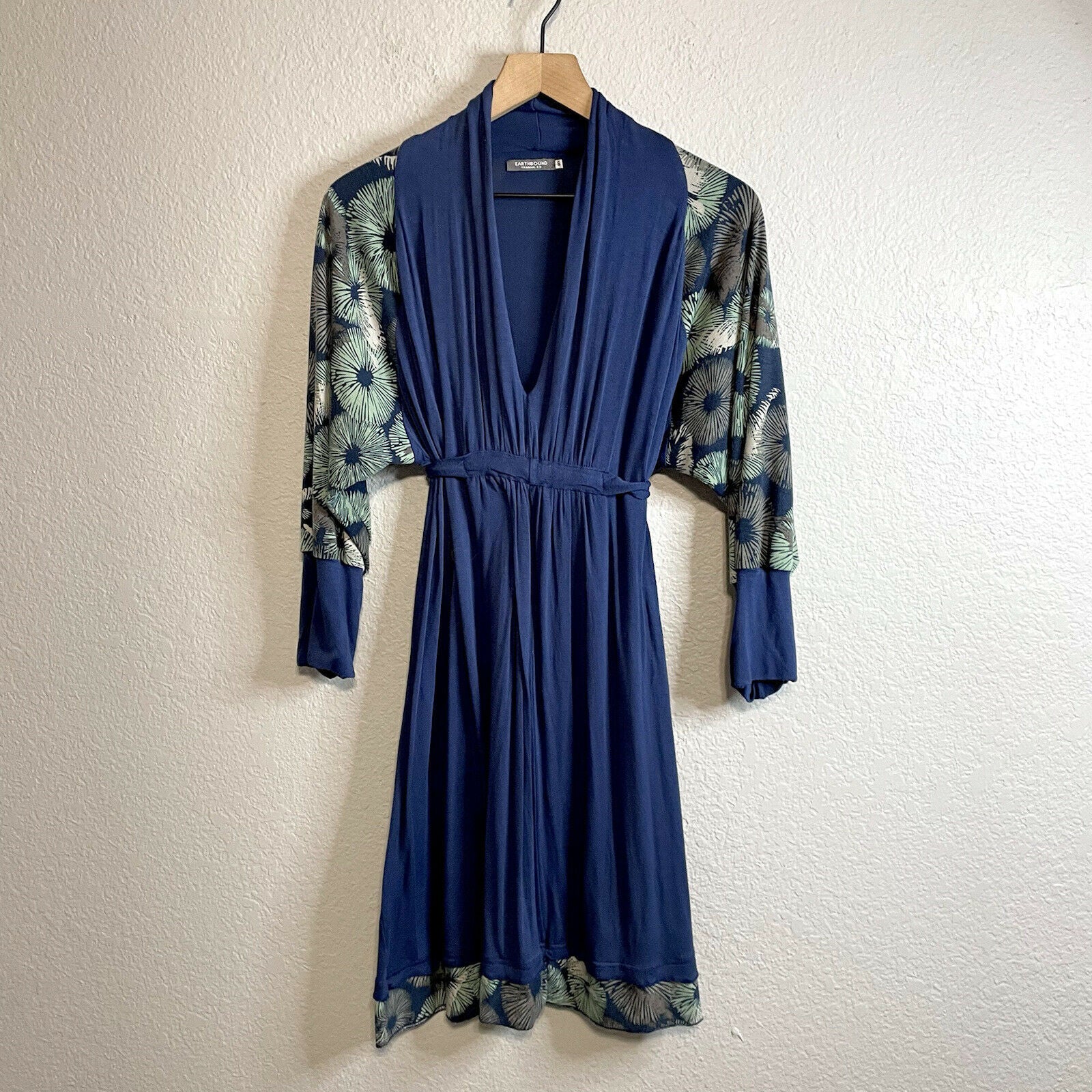 Dolman Sleeve V-Neck Tunic Dress