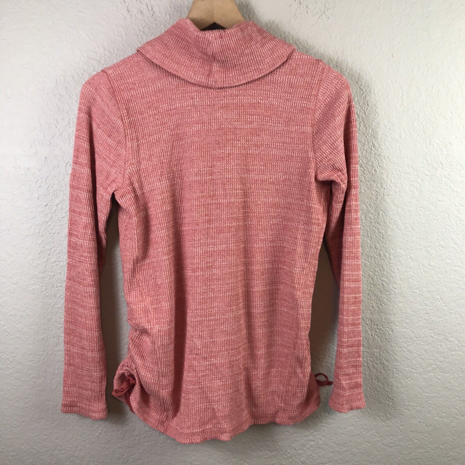 Cowl Neck Waffle Knit Top